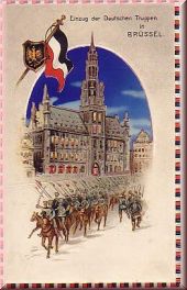 Einzug der Deutschen Truppen in Brüssel Belgien