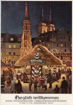 Werbungskarte Lebkuchen Haus der Fa. Schmdt Nürnberg