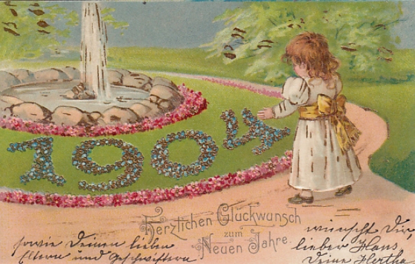 Jahreszahlen Neujahrswunsch 1904