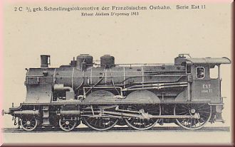 Schnellzug Lokomotive, 2c 3/5gek. der französischen Ostbahn