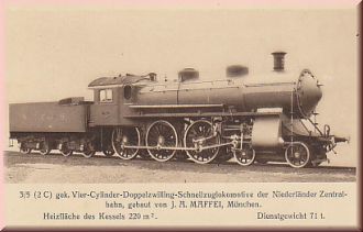Schnellzug Lokomotive, Maffei, Niederländische Zentralbahn