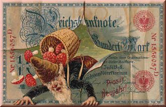Reichsbanknote mit Zwerg