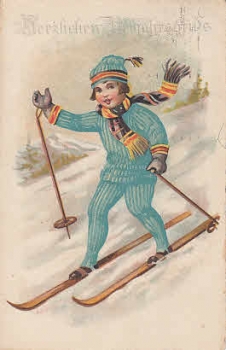 Wintersport Neujahrsgruß
