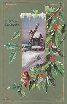 Fröhliche Weihnachten Prägedruck Karte