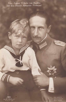 Prinz August Wilhelm mit dem Prinzen Alexander Ferdinand