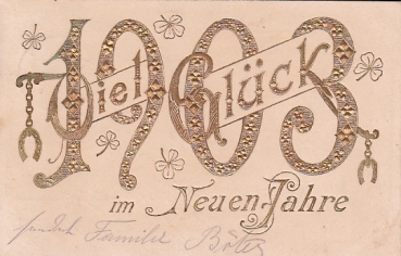 Jahreszahlen Neujahrswunsch 1903