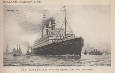 Dampfer " Holland - America Line - T.S.S Rotterdam"