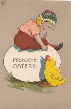 Fröhliche Ostern Künstler Karte