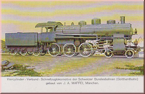 Schnellzug Lokomotive, Maffei, Gotthardbahn