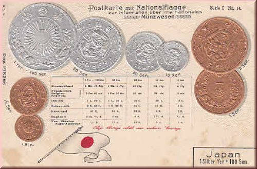Ak Münzen Japan