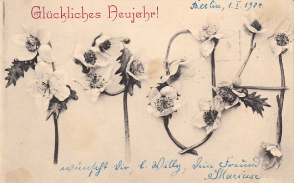 Jahreszahlen Neujahrswunsch 1904